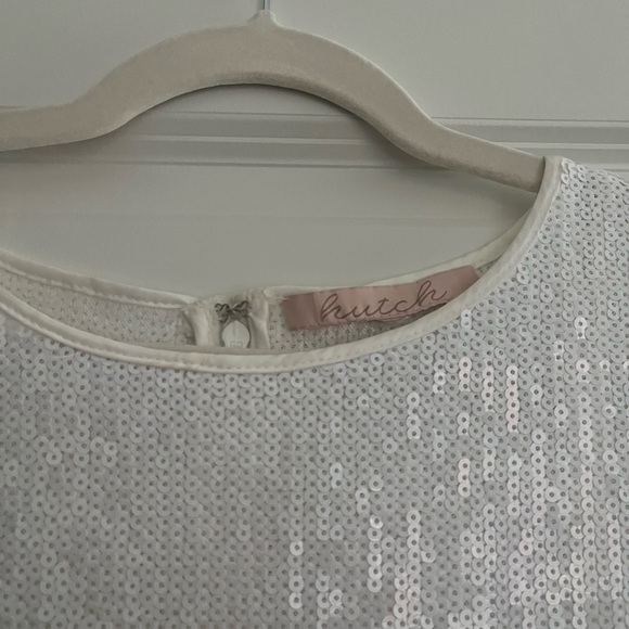 Hutch White Feather Cuff Mini Dress - Picture 5 of 5